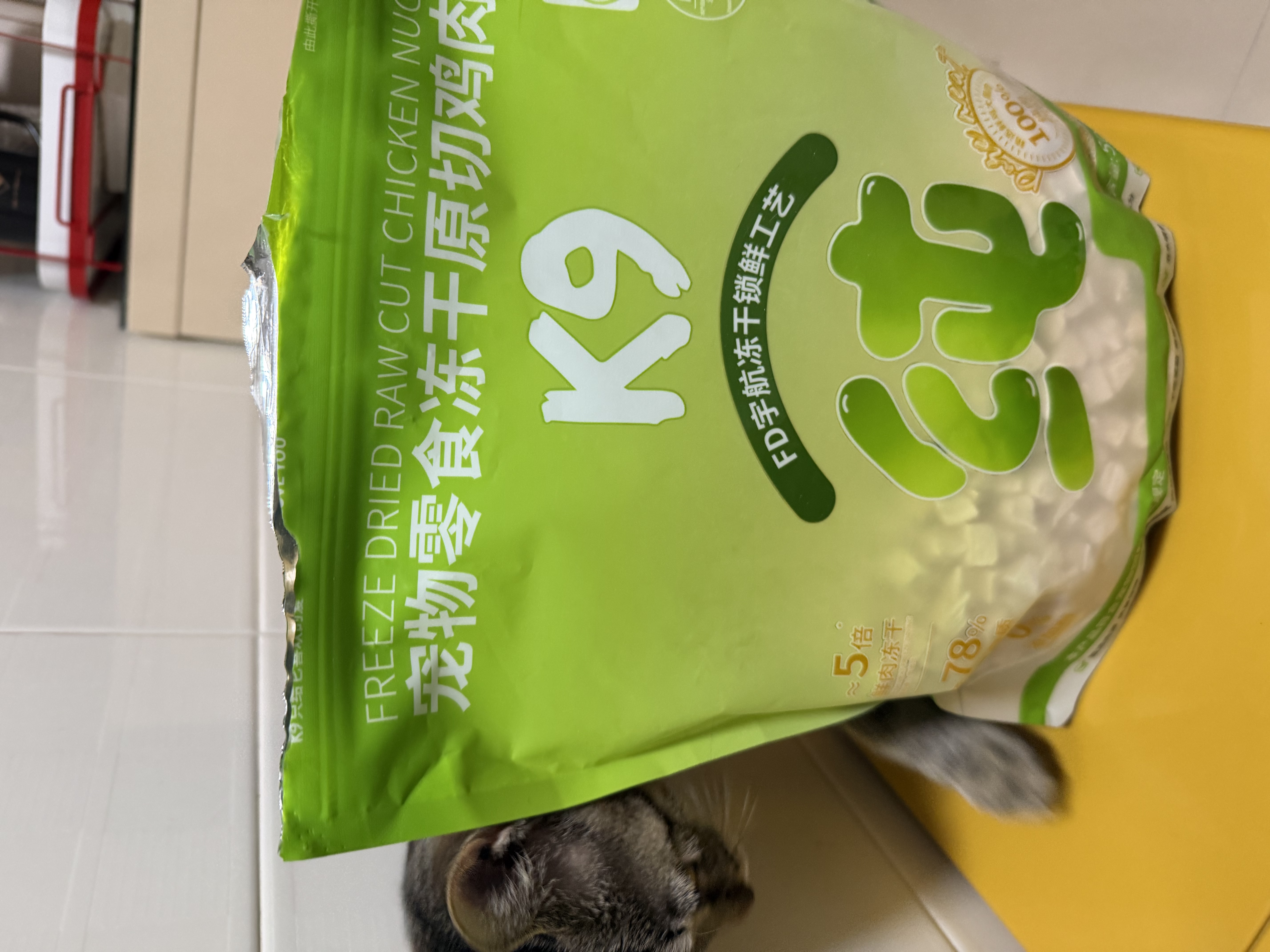 K9冻干鸡肉粒猫咪零食幼猫成猫通用猫犬高蛋白宠物零食500g 实拍图