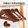 左转角实木衣架挂衣枫木衣挂木质衣服撑子家用衣柜衣撑   复古色10支 实拍图