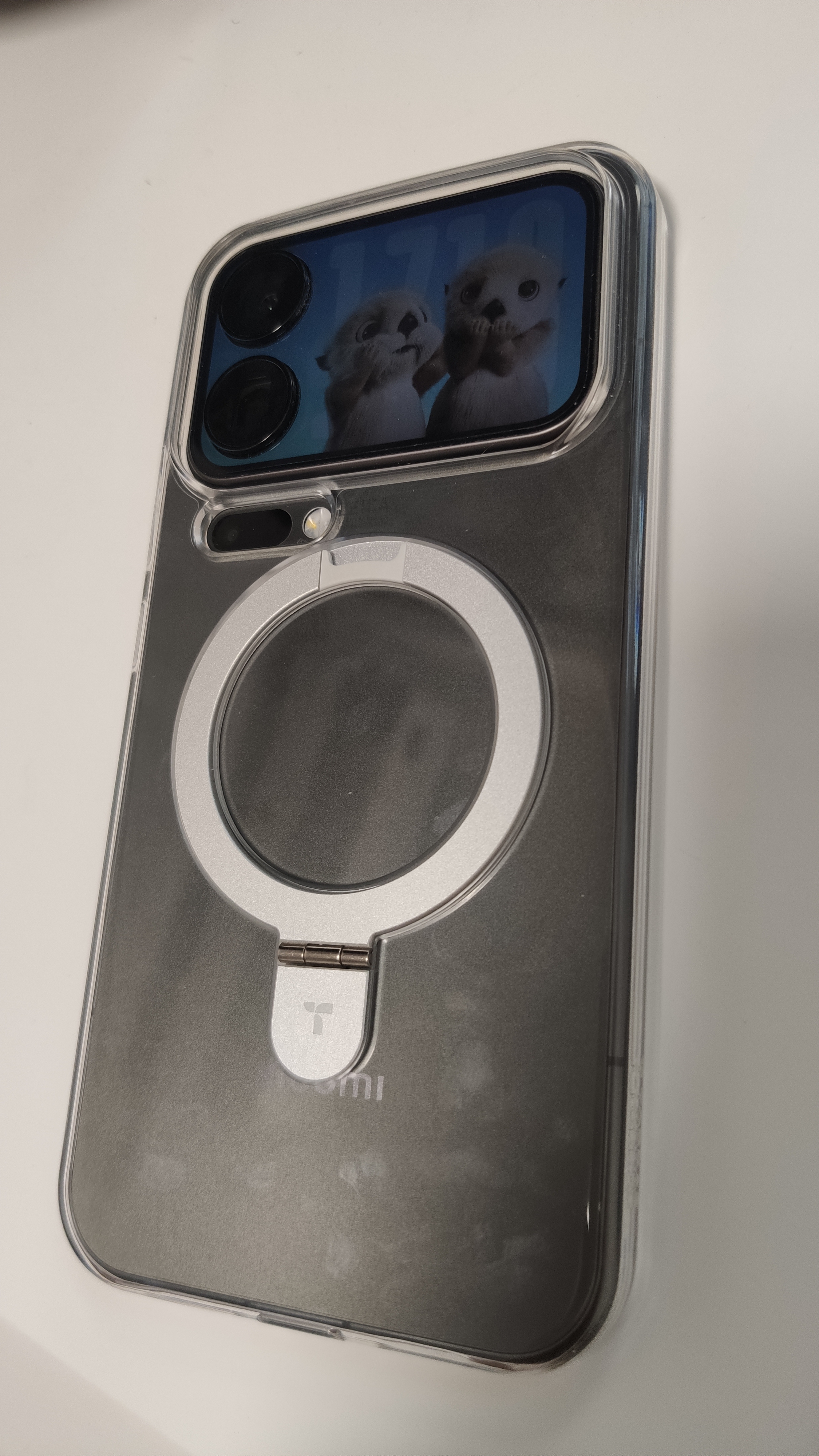 图拉斯【新款磁吸支架】Q1支点壳适用于小米17promax手机壳xiaomi17promax保护套超轻薄透明不发黄防摔壳 实拍图