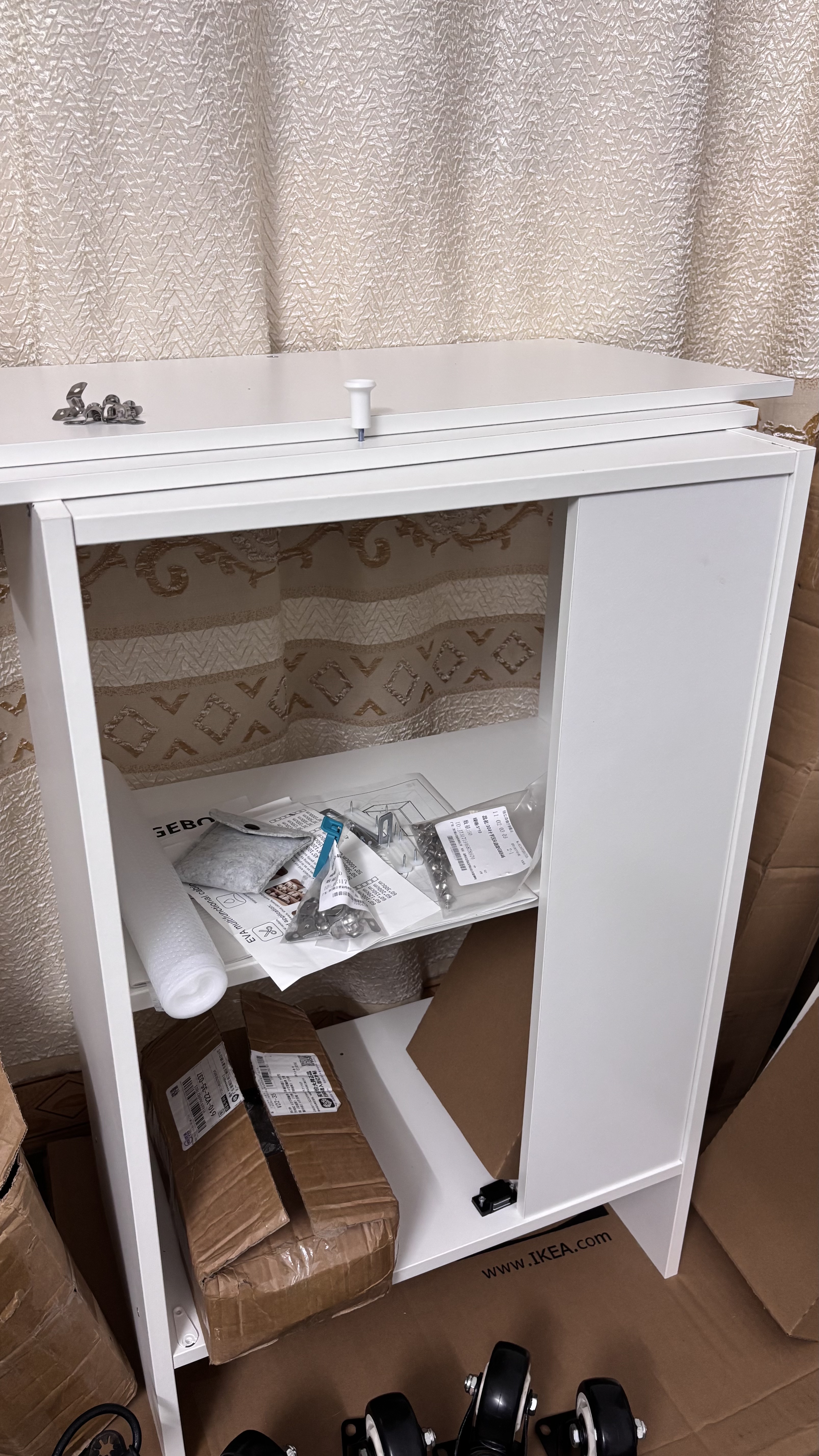 宜家（IKEA）巴格布单门储物柜客厅靠墙落地收纳柜 白色带门单柜 实拍图