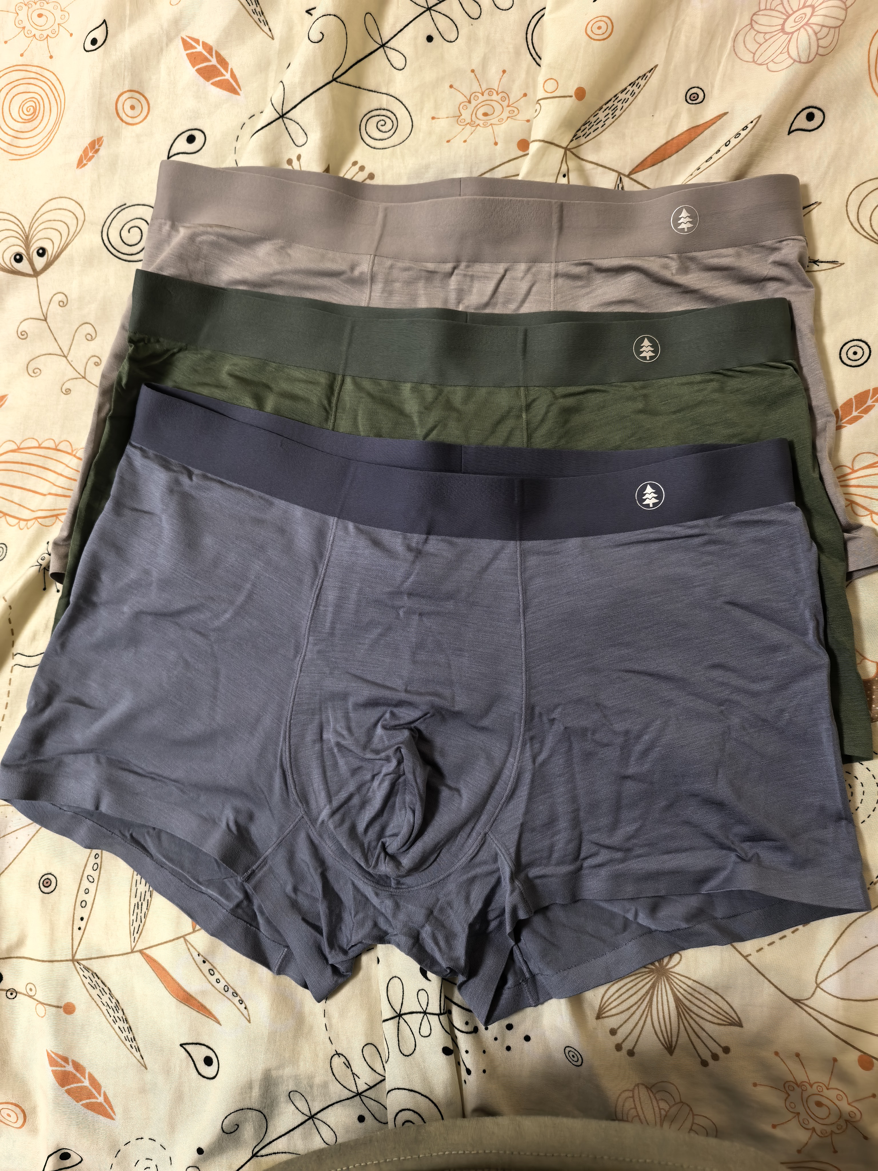松山棉店男士内裤莫代尔升级款10A抑菌贴边无痕不勒腿蚕柔平角裤 实拍图