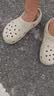 卡骆驰（CROCS）经典洞洞鞋轻便百搭女沙滩鞋包头拖鞋男鞋|10001 骨白色-2Y2(含智必星) 43 (270mm) 实拍图