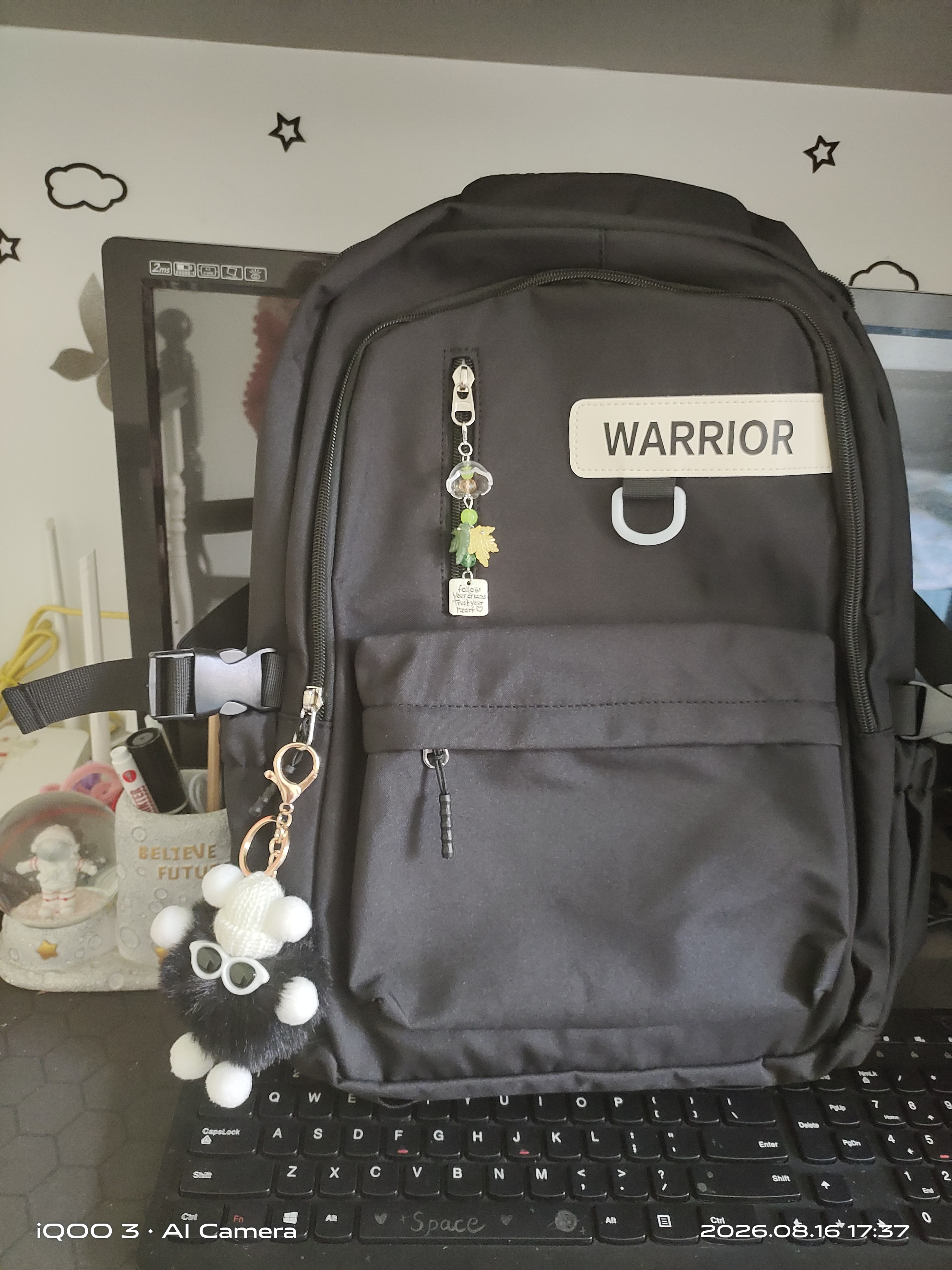 回力（Warrior）书包男士新款百搭大容量学生背包女轻便简约初中生高中生双肩包男 实拍图
