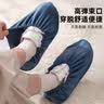 千屿绒布鞋套家用布艺加厚防滑耐磨机房室内学生成人脚套5双装混色 实拍图