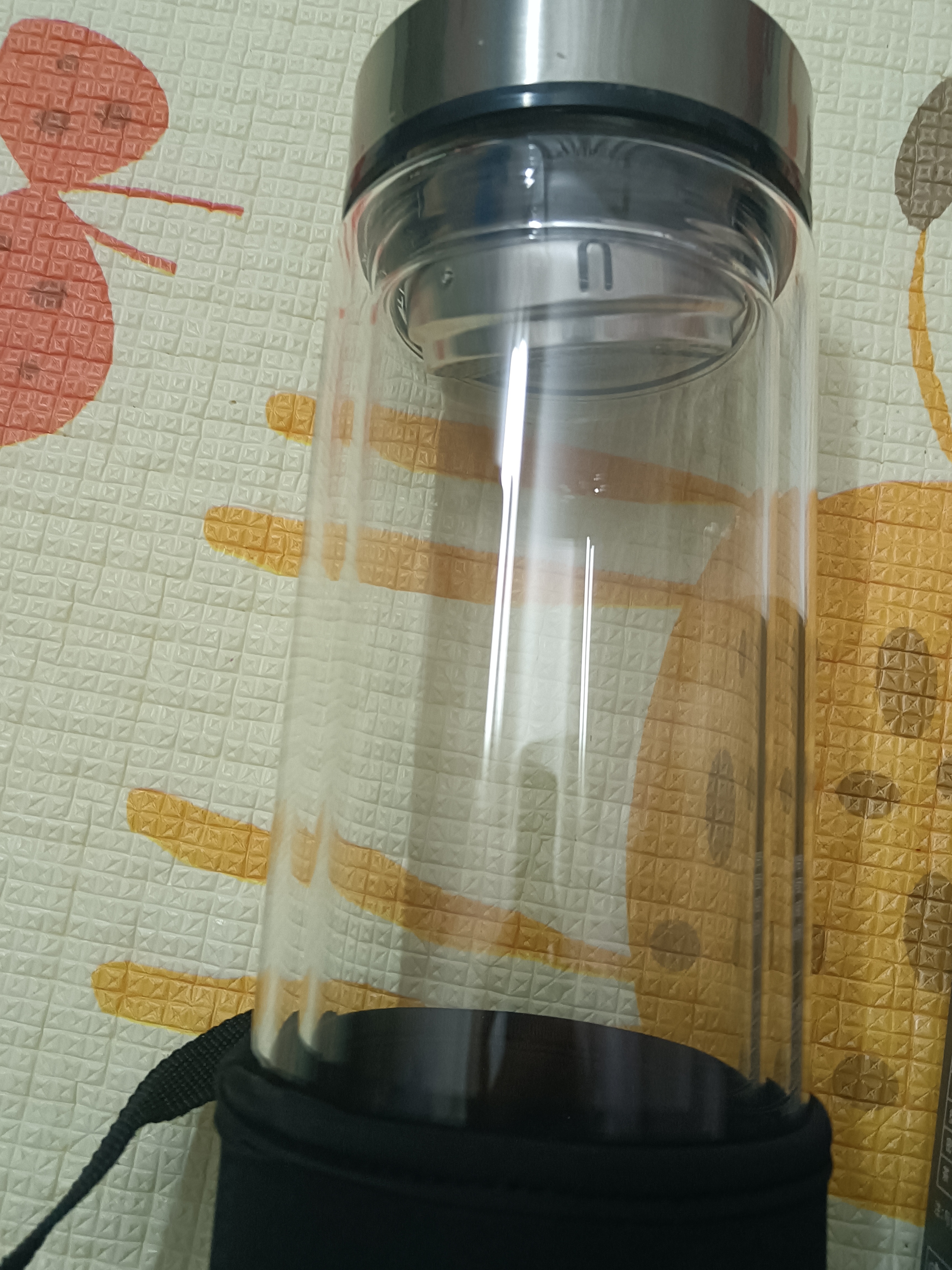 富光拾喜玻璃杯双层隔热茶杯商务男女士办公杯子大容量水杯1000ml本色 实拍图