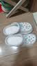 名创优品（MINISO）洞洞鞋男女款EVA夏外穿沙滩凉鞋防滑踩屎感情侣 白色+浅蓝蝶语 实拍图