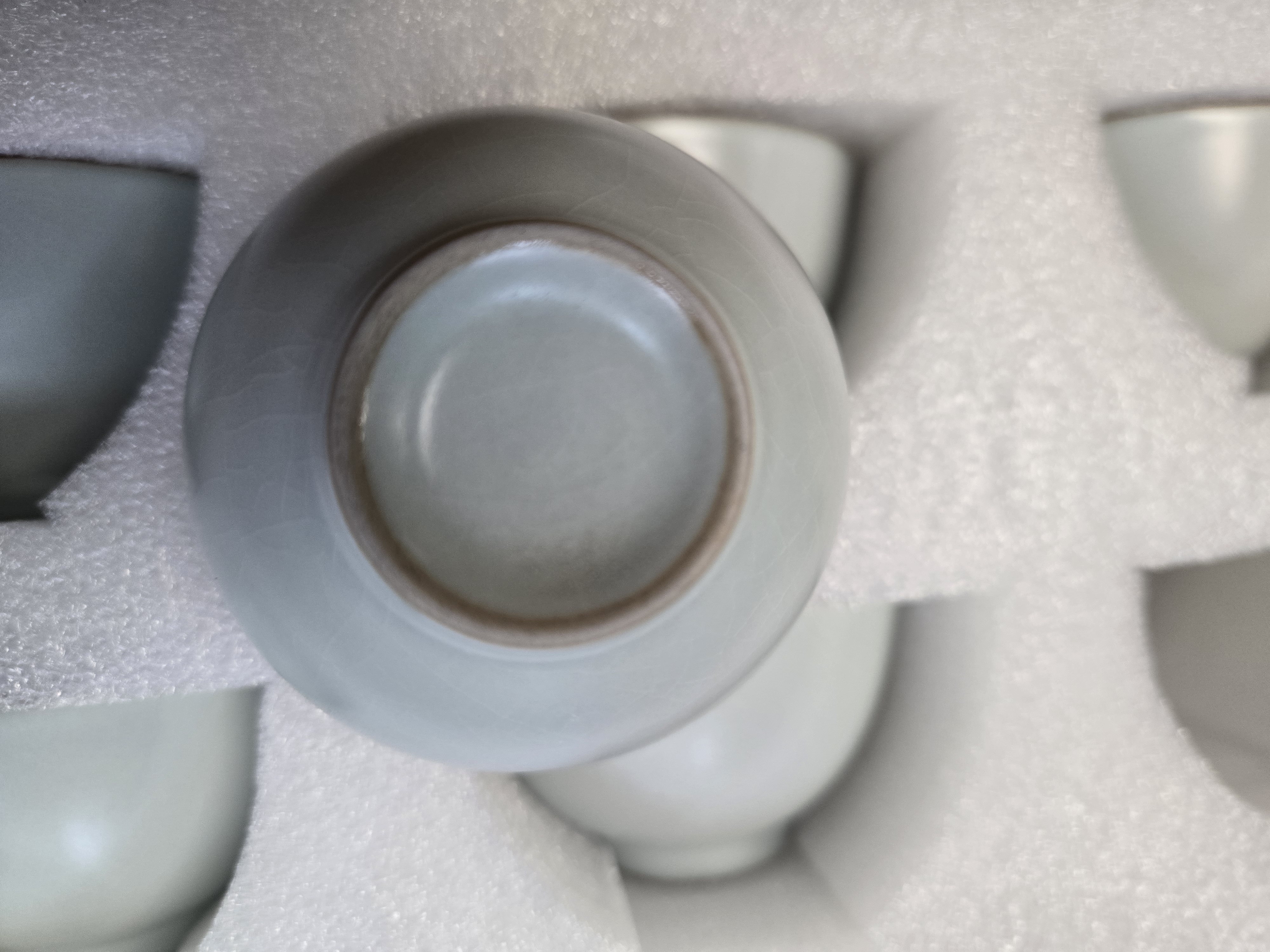 苏氏陶瓷汝窑开片六杯开片可养金线个人杯主人杯品茗杯6个J1035 实拍图