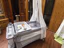 Trimigo折叠拼接婴儿床多功能宝宝床带尿布台新生儿床移动哄睡神器摇摇床 免安装bb床-（蚊帐+万向轮+收纳+尿布台+床铃+摇摆杆） 实拍图