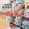 京东物流 调节一体式鞋托架加厚鞋柜鞋子收纳神器塑料折叠双层架 6个装【颜色随机】可调节鞋架 实拍图