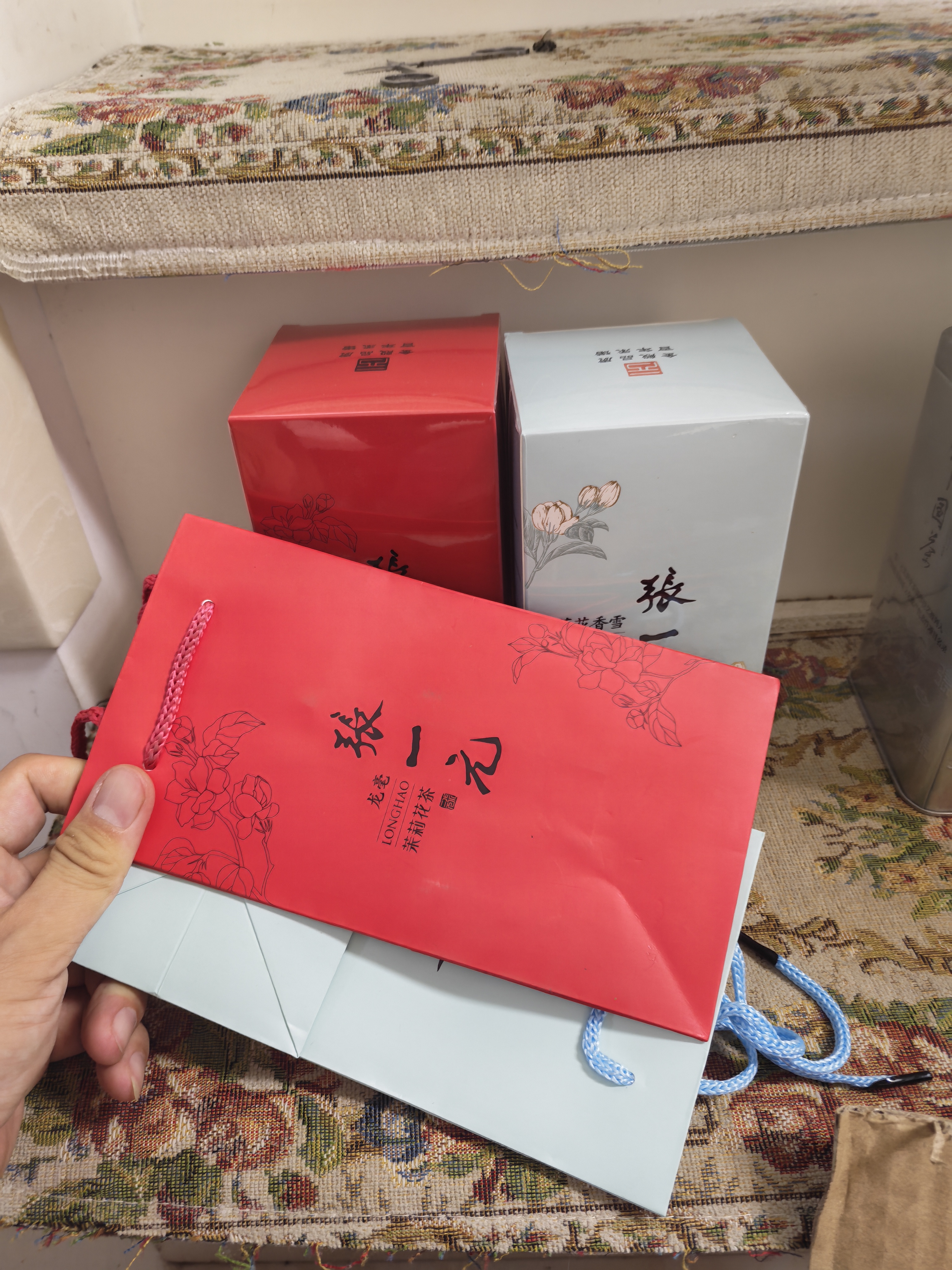 张一元茉莉花茶叶明前茶春茶新茶浓香型高端特种龙毫100g+莲花香雪100g 实拍图