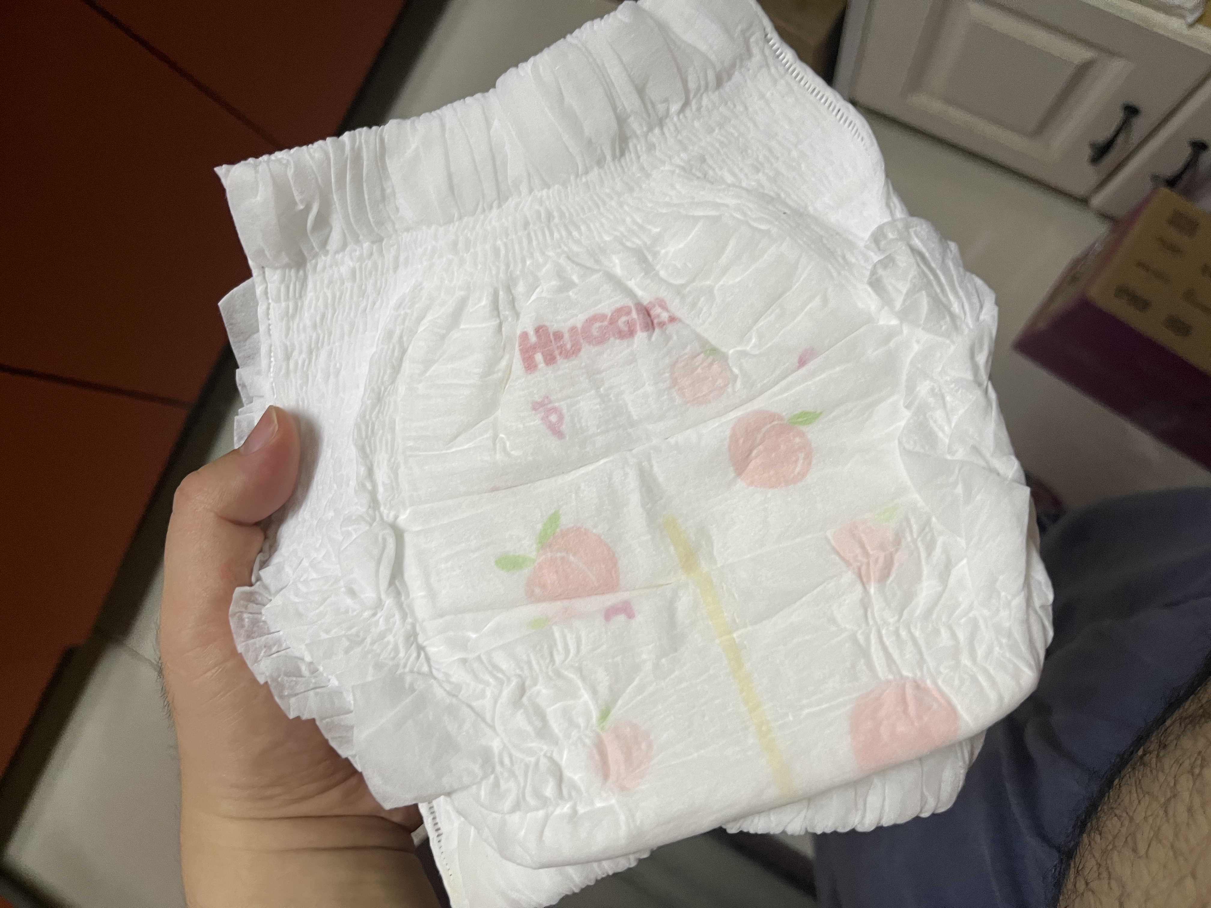 好奇（Huggies）铂金装小桃裤成长裤XXL74片(≥15kg)尿不湿【夏季散热王】 实拍图
