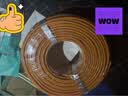秋叶原（CHOSEAL）原装超六类非屏蔽网线 CAT6A类万兆高速 纯铜线芯 工程家装网络箱线 橙色100米 QS2668CT100S 实拍图