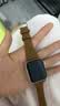 ROMISS适用于iwatch苹果手表表带apple watch S11/10/9/8/7表带意大利荔枝纹真皮腕带高级感轻奢手表链 琥珀棕（小蛮腰女款） (S) 40/41/42表盘通用-银色表扣 实拍图