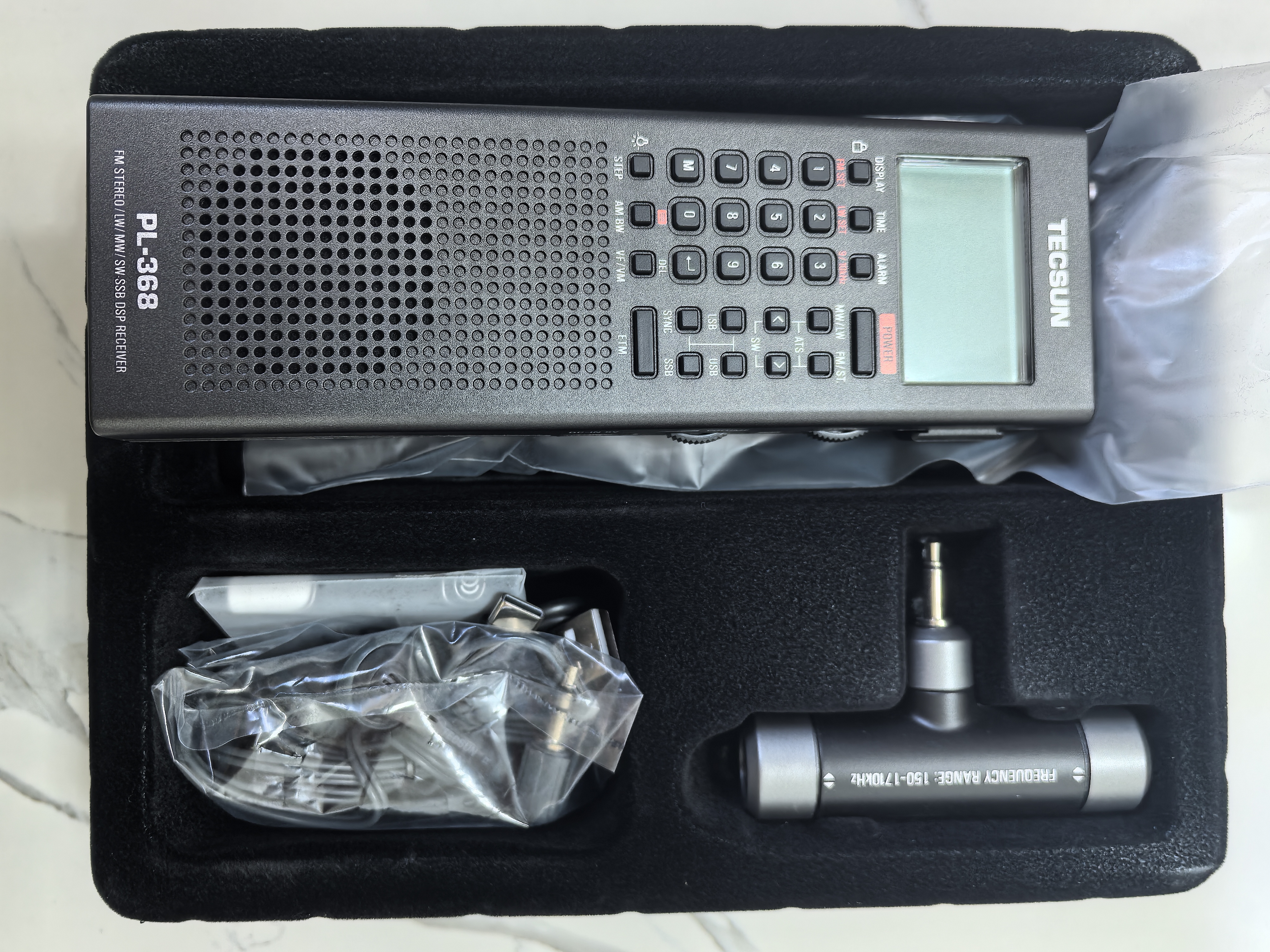 德生（Tecsun） PL-368全球波段制式数字解调收音机DSP单边带SSB液晶同步检波可充电 实拍图