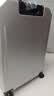 欧遥行李箱男铝框密码拉杆箱子韩版潮流大容量可登机女旅行皮箱次日达 银色【黑框款-升级带充电口】 24英寸 -黄金尺寸-学生返校托运箱 实拍图