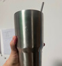拜杰304不锈钢冰霸杯杯子保冰杯大容量水杯咖啡杯900ML带吸管+吸管刷 实拍图