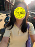 优衣库棉莫代尔混纺POLO领针织衫/短袖女装26春夏新款484607 42 浅黄色 M 实拍图