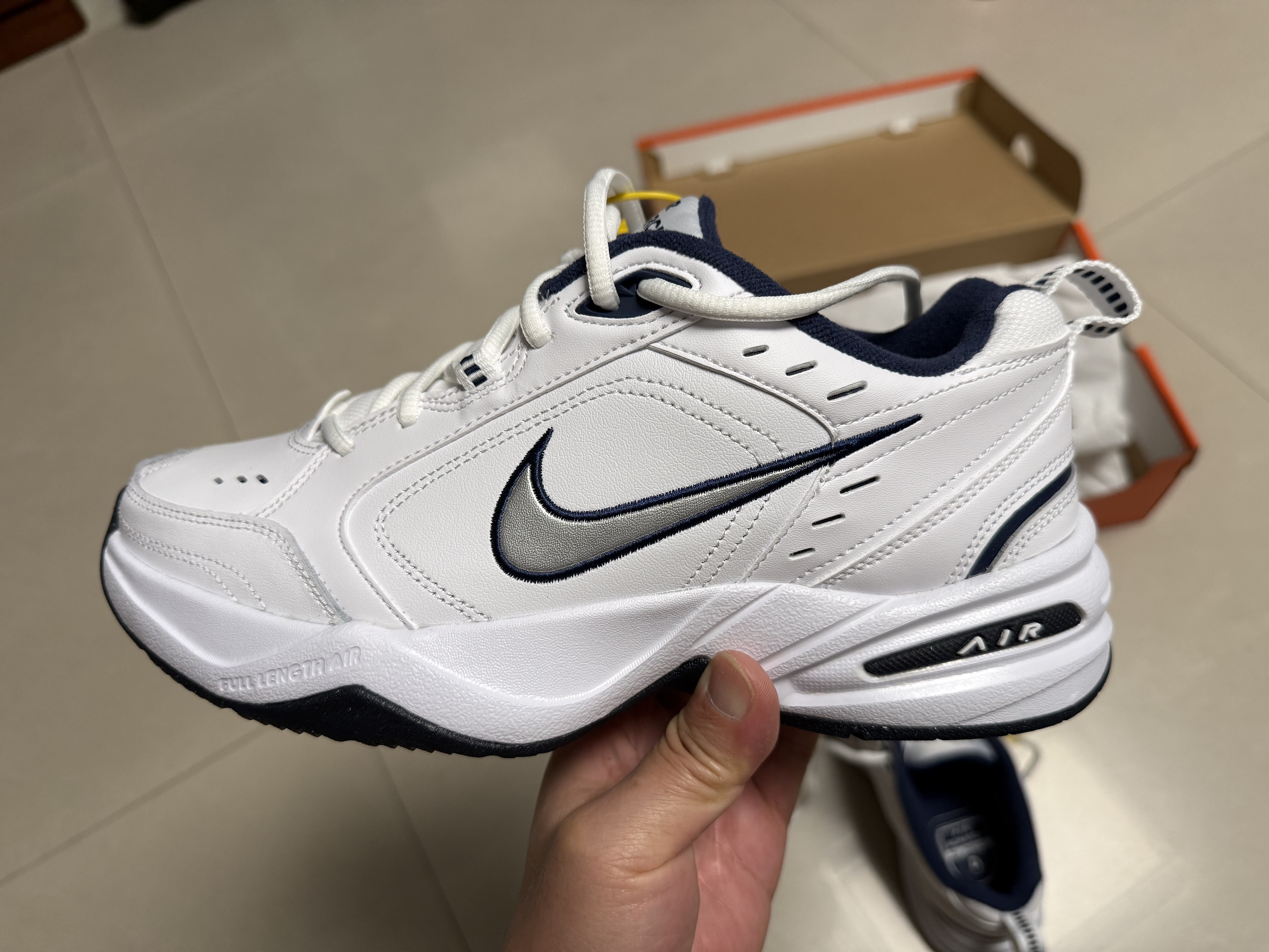 耐克NIKE男老爹鞋AIR MONARCH IV 运动训练鞋415445-102白蓝41 实拍图