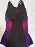 速比涛（Speedo）唐钱婷同款女士泳衣健身训练防晒修身显瘦遮肉连体泳衣 黑/紫34 实拍图