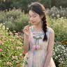 女童裙子夏薄款2026新款夏季儿童碎花裙夏装小女孩洋气公主连衣裙 郁金香裙子 150 实拍图