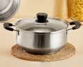 京东京造 汤锅 304不锈钢蒸煮粥泡面锅宿舍家用小炖汤锅电磁炉燃气灶22cm  实拍图