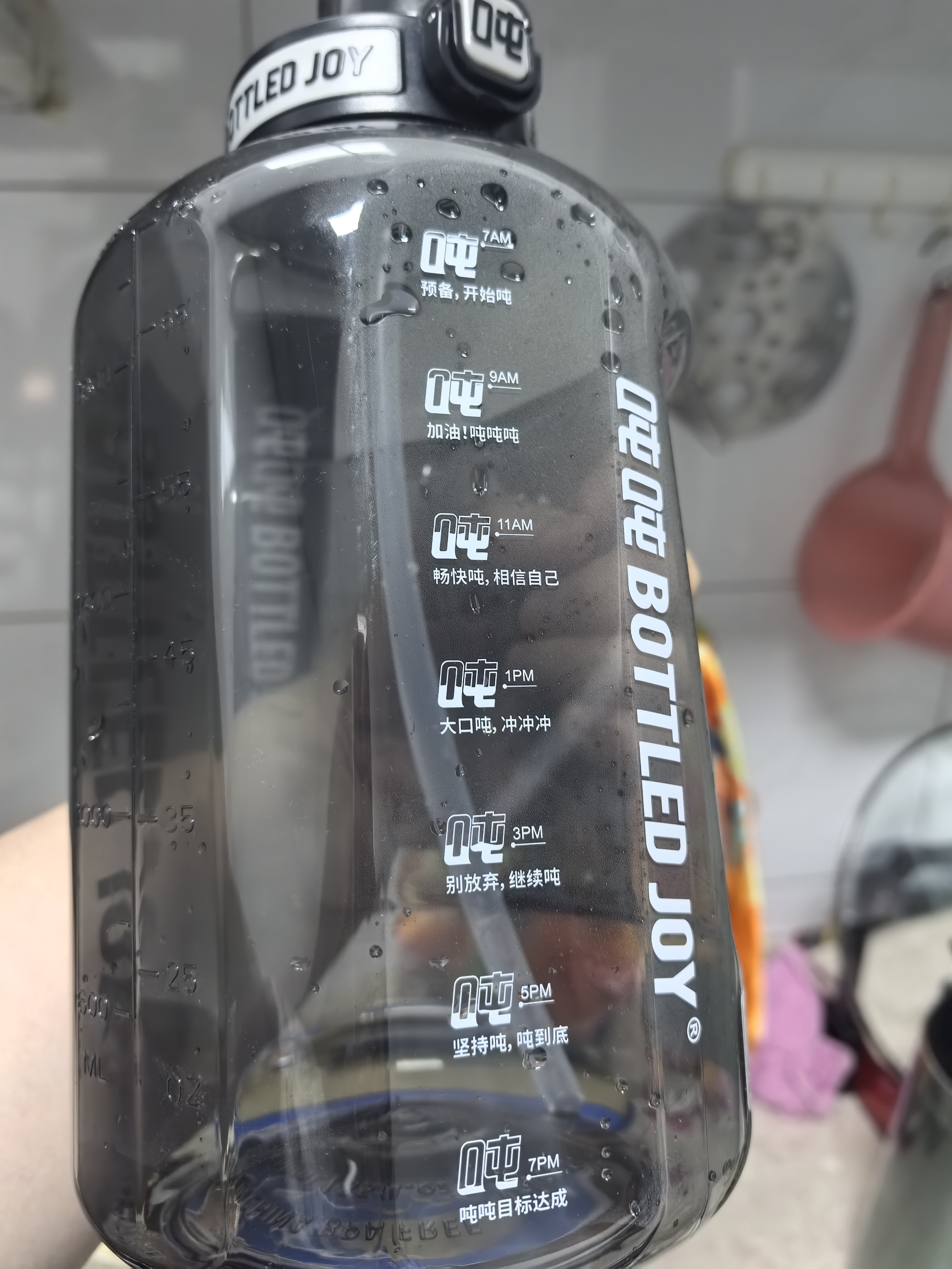 吨吨BOTTLED JOY运动杯子大容量水壶便携水杯生日礼物吸管直饮吨吨杯 实拍图
