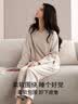都市丽人女士睡衣女100%纯棉长袖长裤情侣秋季华夫格纯棉家居服可外穿L 实拍图