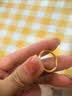周六福黄金戒指女硬金三生三世足金素圈指环 定价单个 光面13号-0.85g 实拍图