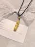 中国黄金（CHINA GOLD）足金神龙盘柱吊坠男女款黄金本命年生肖龙项链送新年生日礼物 神龙盘柱+福字珠【黑绳】约1.6g 实拍图