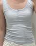 优衣库亨利领背心女装背心487120 00 白色 2XL 实拍图