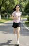 安踏（ANTA）防走光速干运动套装丨女2026夏季新款体考专用跑步短袖透气短裤 【防走光速干A款】刚柔粉/基础黑 M/女165 实拍图