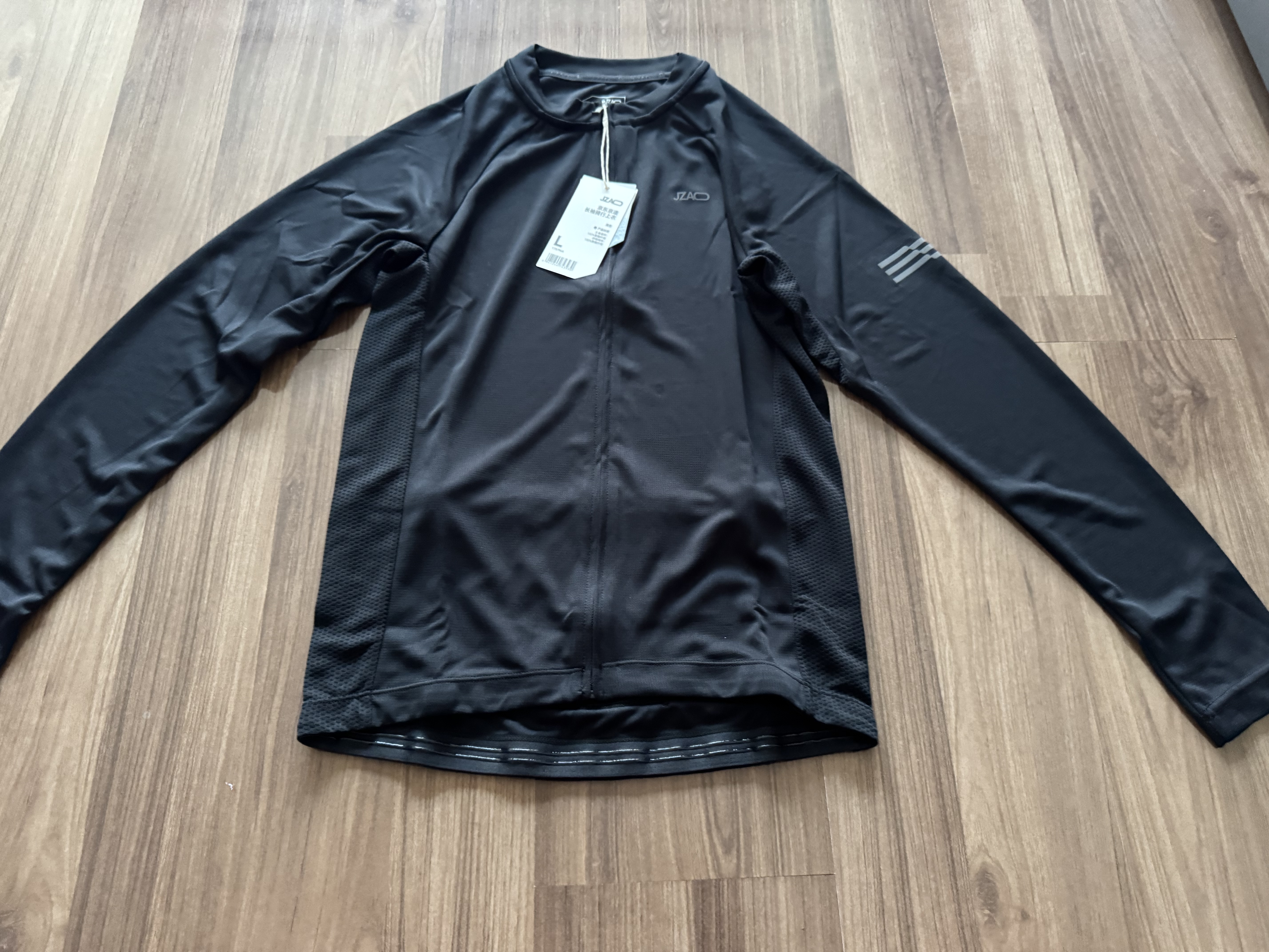 京东京造RC100自行车骑行服男夏季长袖速干山地公路车骑行衣服装备 黑色 L 实拍图