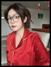 浪莎红色结婚情侣睡衣女夏季薄款冰丝长袖本命年男睡衣家居服套装礼盒 爱心红/双长款（礼盒装） L 女【建议体重100-120斤】 实拍图