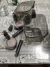 厨房葱姜蒜置物盒吸盘式置物架生姜大蒜调料筐免打孔墙上挂篮 2层旋转置物架 雅致灰【双吸盘】 实拍图