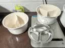 韩派电压力锅家用高压双胆电饭煲5升大容量三格内胆压力锅多功能智能高压力电饭煲鸳鸯锅火锅 全家福【陶瓷釉三格胆+陶瓷釉鸳鸯胆+不粘胆】 5L 实拍图
