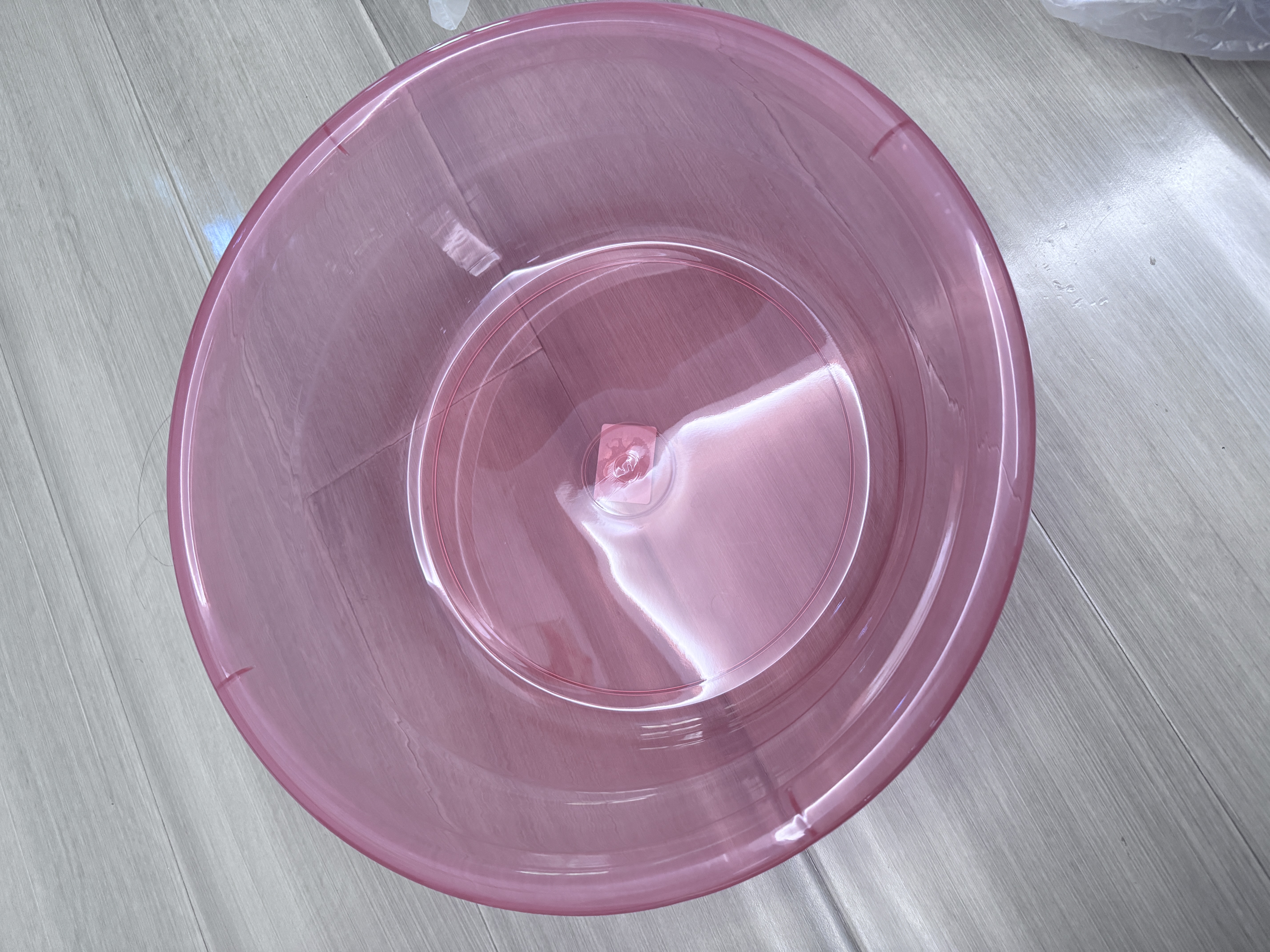 加厚加深高颜值透明脸盆抗菌宿舍学生家用洗衣服洗水果洗脚盆厕所 紫红色 特大号1个【高15CM】 实拍图