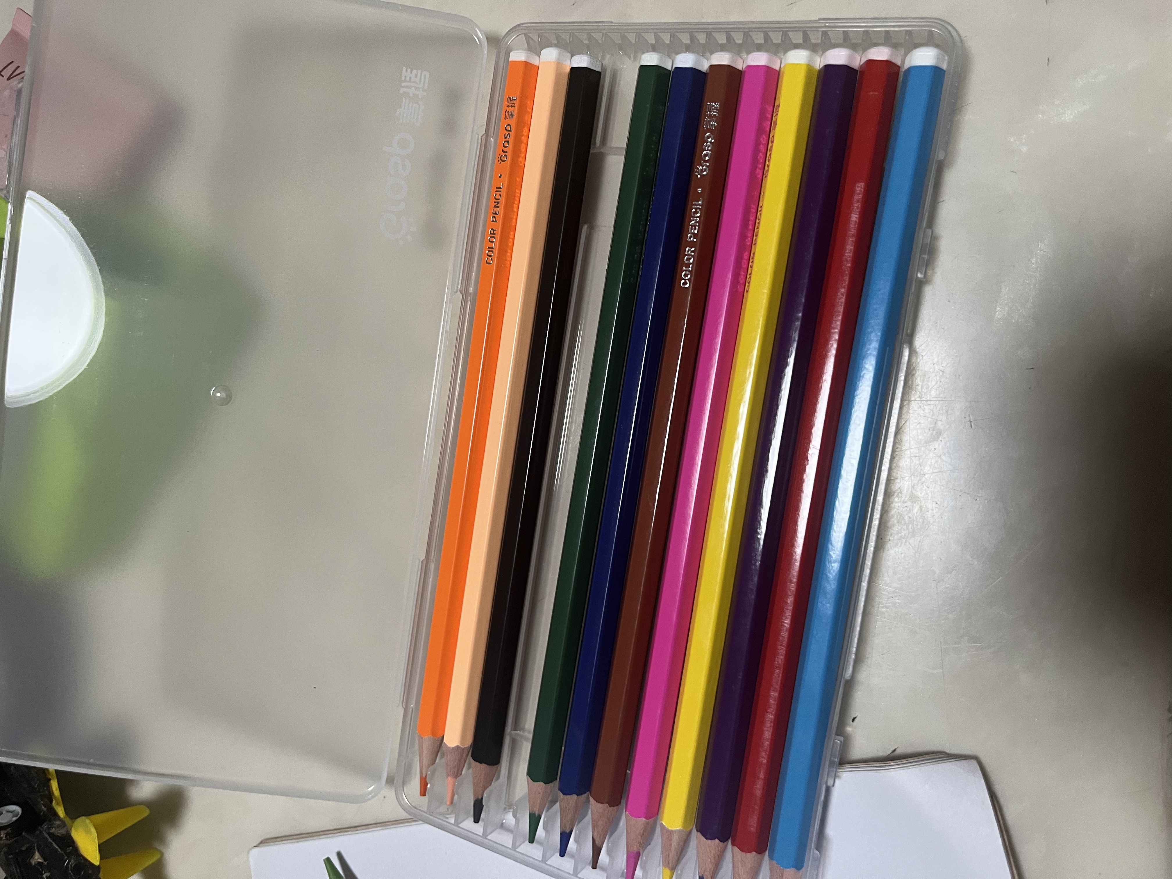 掌握（GRASP）六角杆可擦彩铅12色作业涂色试卷订正彩铅美术绘画填色绘画笔儿童铅笔学生学习开学季画笔 实拍图