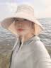 JEEP吉普大帽檐防晒帽女2025新款遮脸披肩夏太阳骑车遮阳帽子海边 香槟米 无规格 实拍图