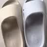 Chokichoki拖鞋女士夏季EVA防滑凉拖居家踩屎感浴室洗澡外穿厚底家用男拖鞋 浅灰色 40-41 (260mm) 实拍图