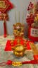 财神爷神像家用陶瓷文财神佛像乔迁店铺开业文财神爷桌面摆件套装 16寸金文财神（带灯套装） 实拍图