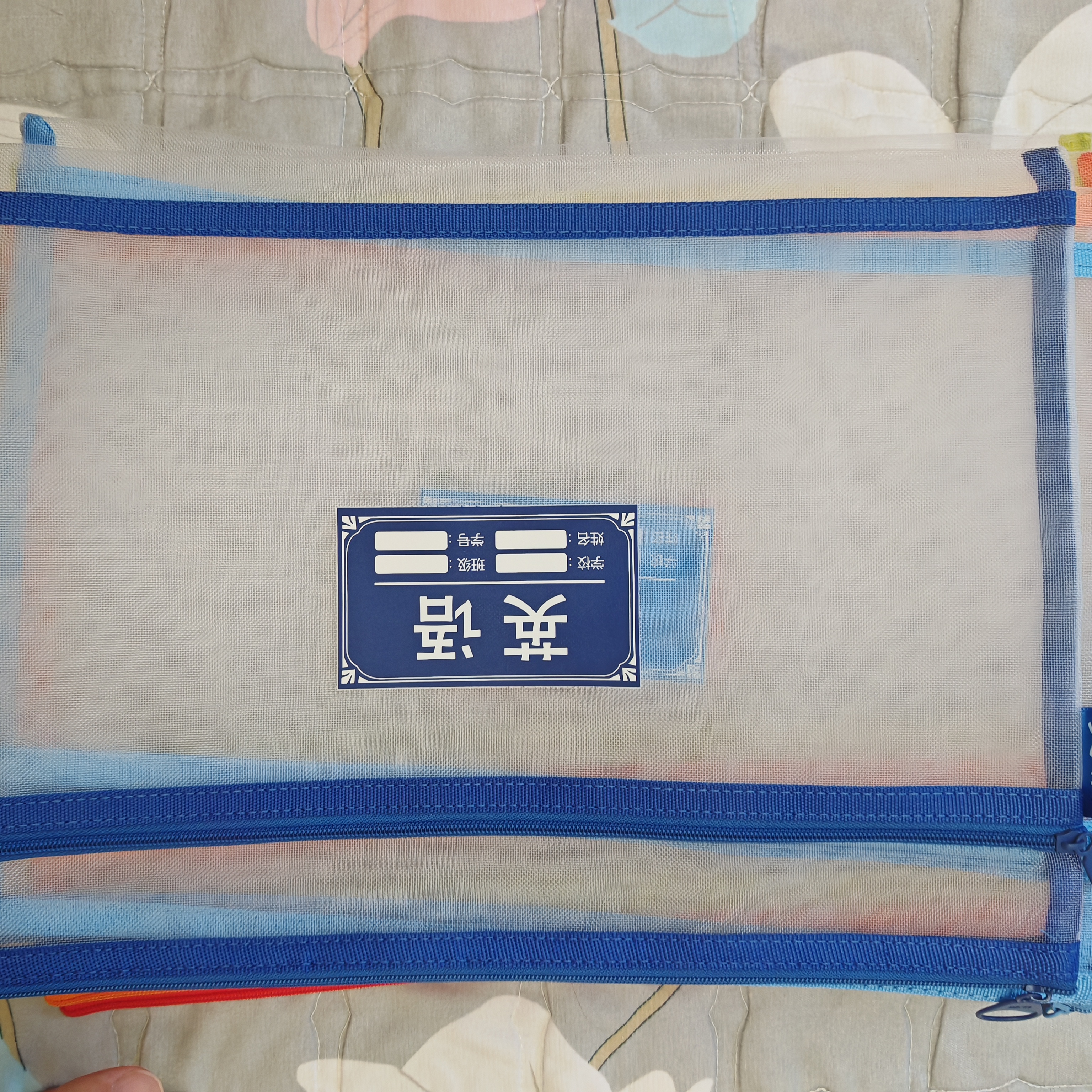晨光（M&G）文具 双层A4文件袋小学生透明网格学科分类袋 试卷科目分类拉链袋开学必备 5个装ADM929WE 实拍图