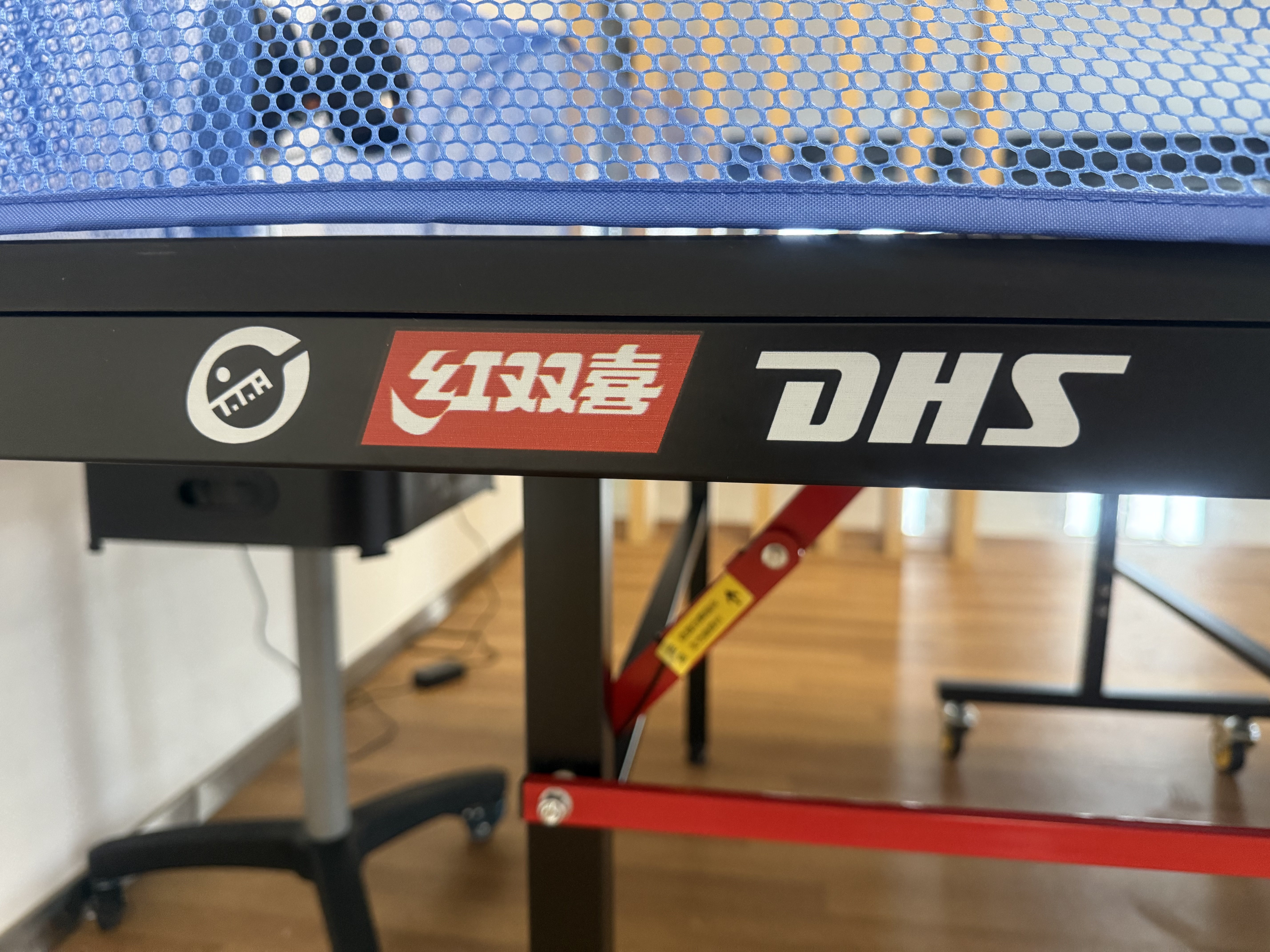 红双喜（DHS）乒乓球桌乒乓球台室内带滚轮可移动折叠TK2019含球拍/网架/乒球 晒单实拍图