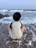 佑游儿童泳衣男孩青少年连体游泳馆防晒泡温泉泳装三件套35114米色2XL 实拍图