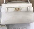 CHARLES&KEITH鳄鱼纹凯莉包手提斜挎婚包包女包生日礼物送女友CK2-50270880-1 Ivory象牙色 S 实拍图