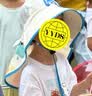 卡尔美（KELME）儿童防晒帽遮阳帽男女童太阳帽防紫外线披风大帽檐夏季海滩渔夫帽 实拍图
