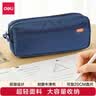 得力（deli）大容量笔袋 超轻大方包多层文具盒/多功能牛津布铅笔收纳袋 蓝色开学文具礼物 实拍图