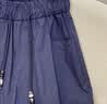 拉夏贝尔冰丝运动短裤女外穿夏季薄款宽松阔腿花苞五分裤子 藏青色 XL 实拍图