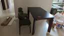 狄普法式复古加厚岩板实木餐桌椅组合家用餐厅中古风家具长桌子DP888 DP牛角椅*2·布款 | 苍绿色+深胡桃色 实拍图