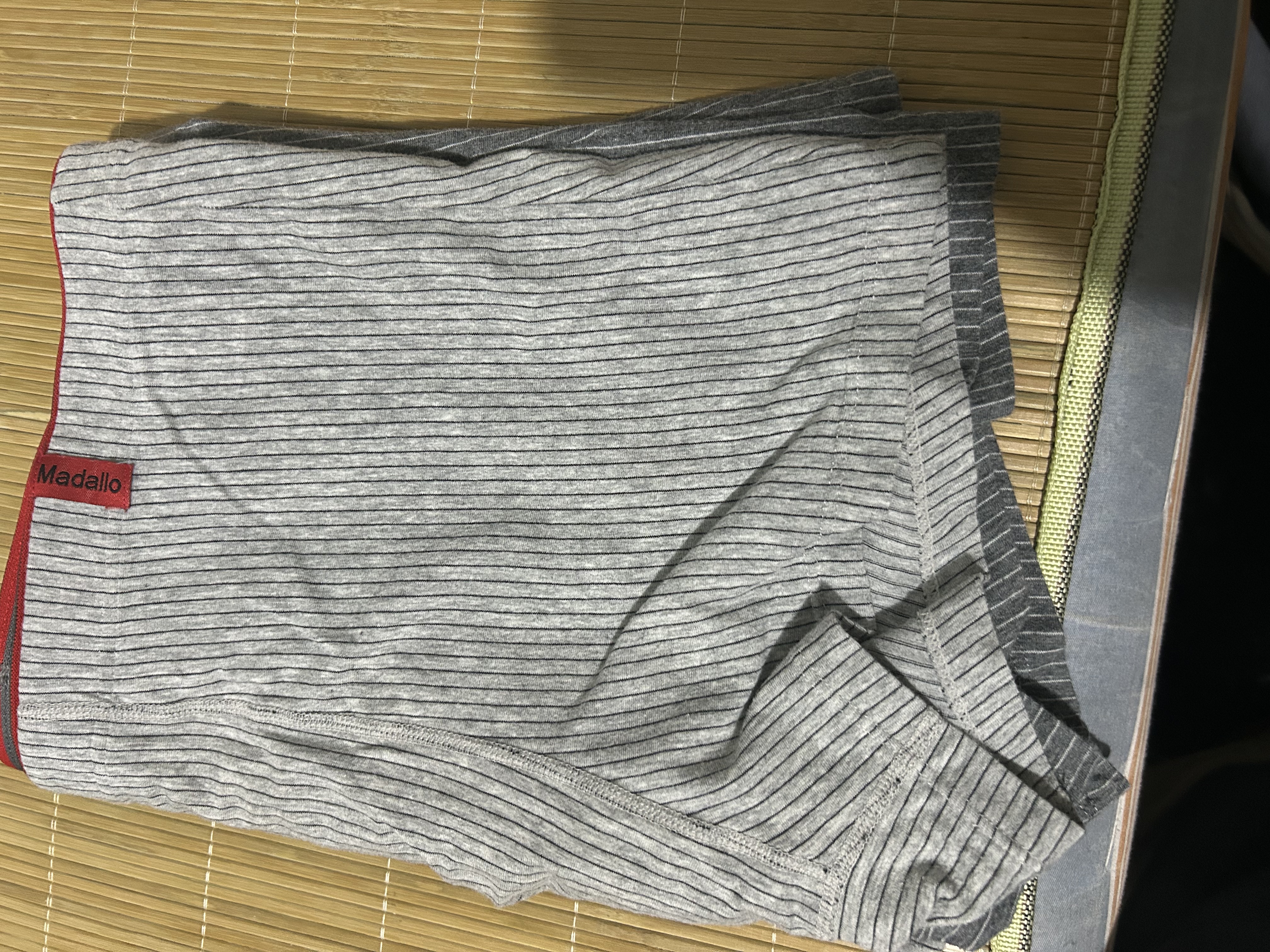 莫代尔男士内裤男纯棉抗菌四角裤竖条纹宽松男生短裤棉质男式平角裤头 实拍图