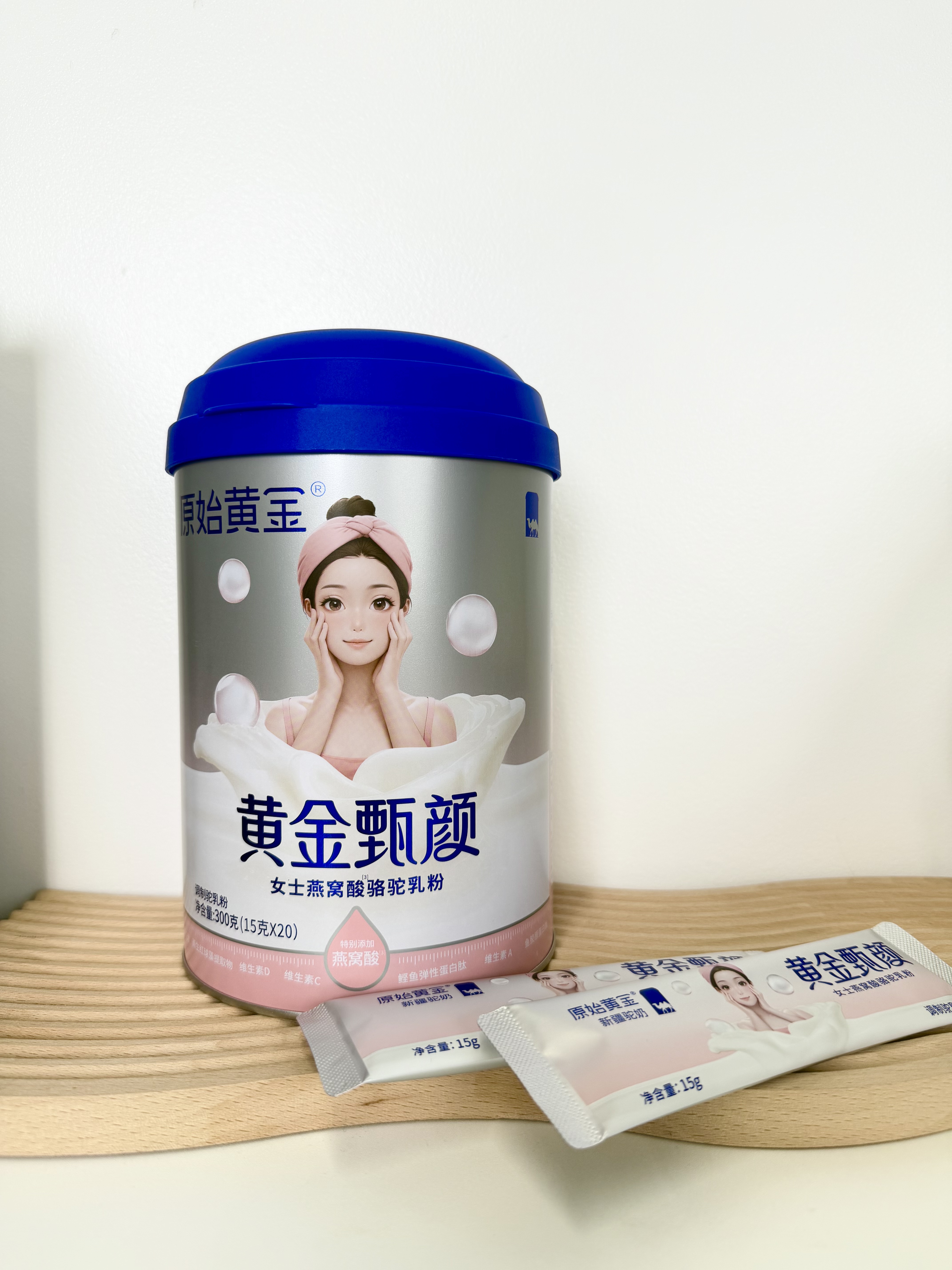 原始黄金新疆女士骆驼奶粉1罐300g高钙高铁益生菌驼奶粉无蔗糖成人奶粉 实拍图